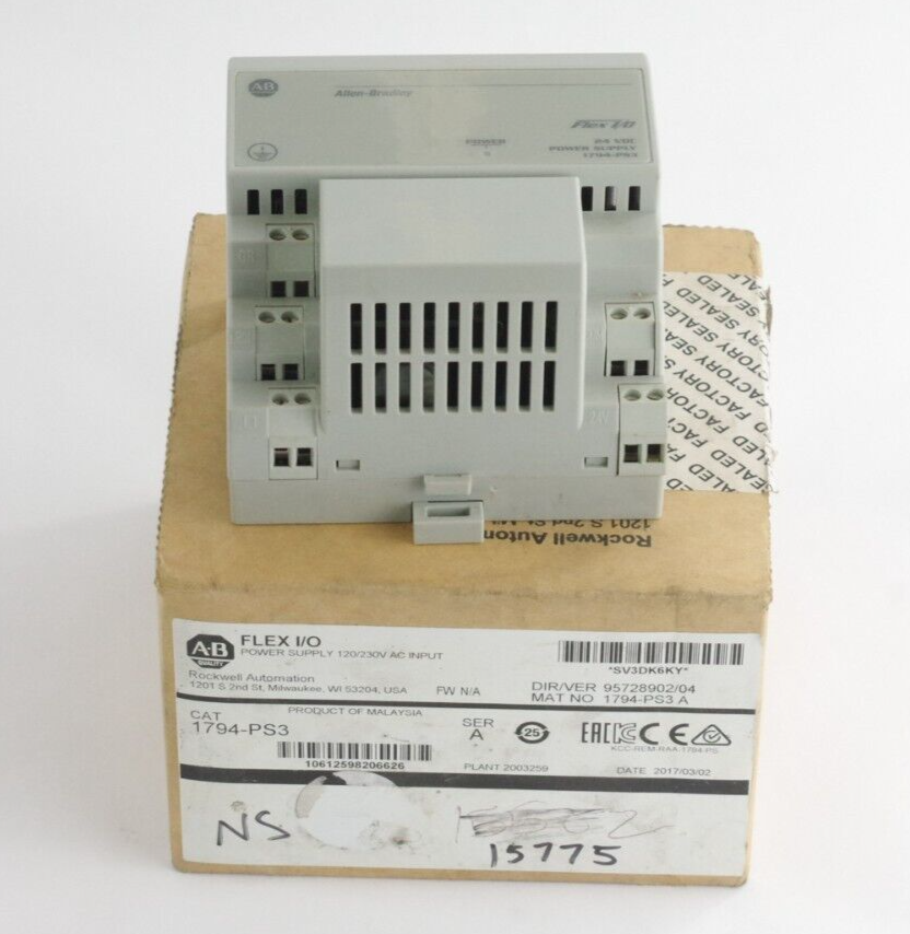 Allen Bradley 1794-PS3 Ser A 24VDC Power Supply Flex I/O 120/220VAC - Open Box