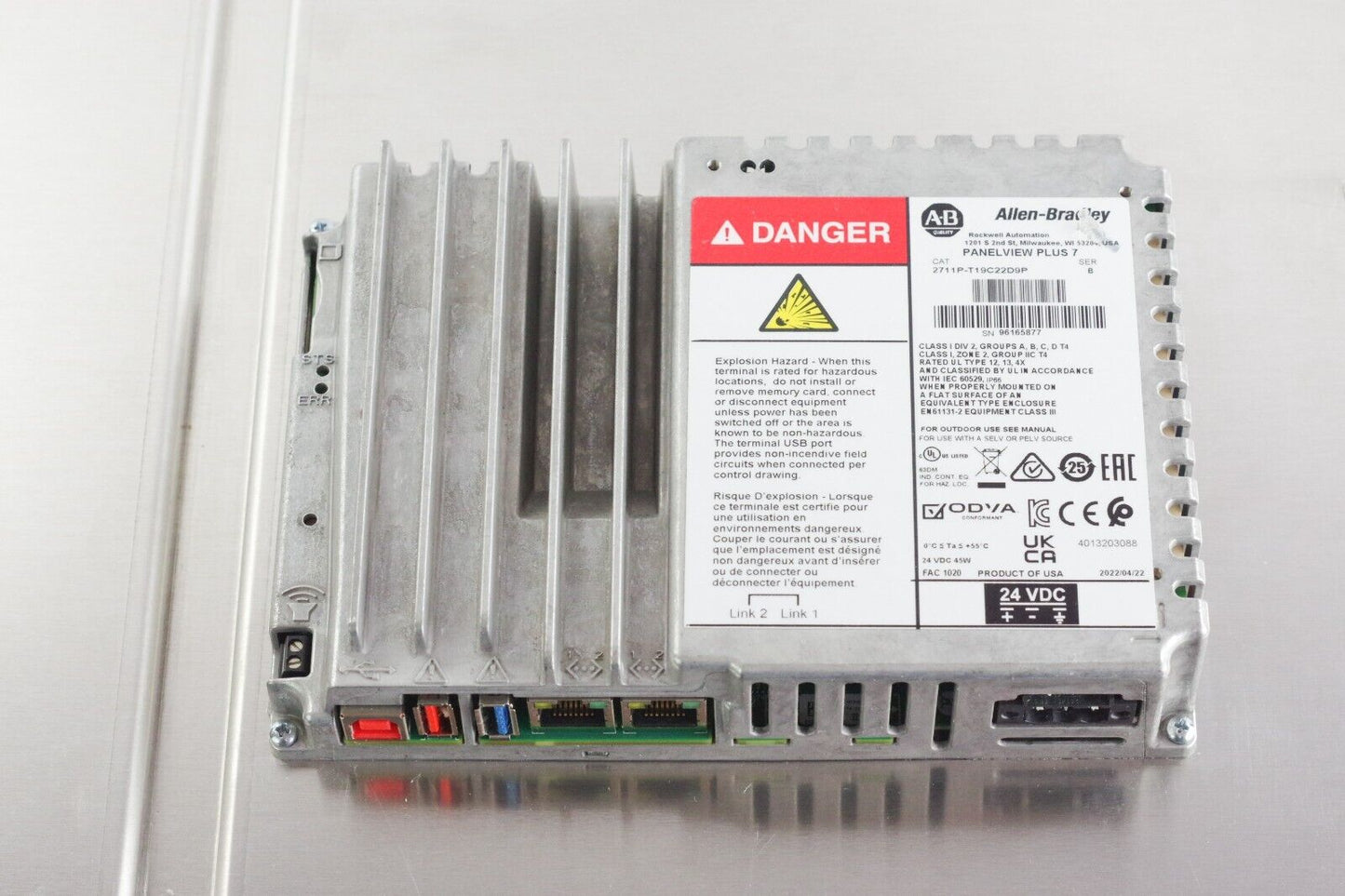 Allen Bradley 2711P-T19C22D9P /B PanelView Plus 7 Graphic Terminal - Installed