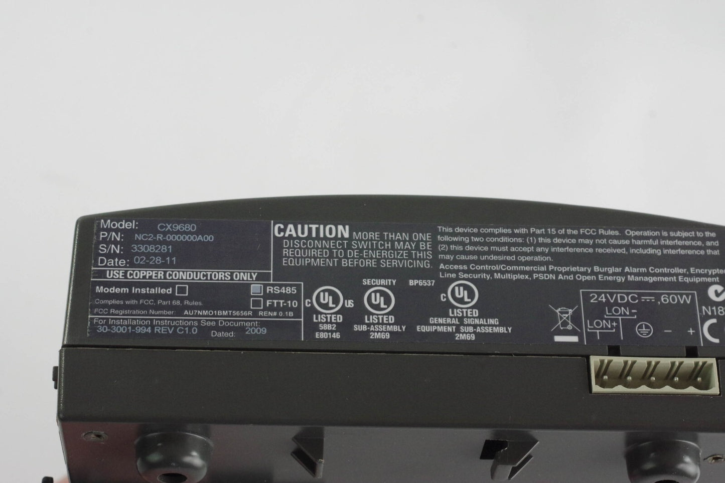 Schneider Electric CX9680 NC2-R-000000A00 Andover Continuum NetController II