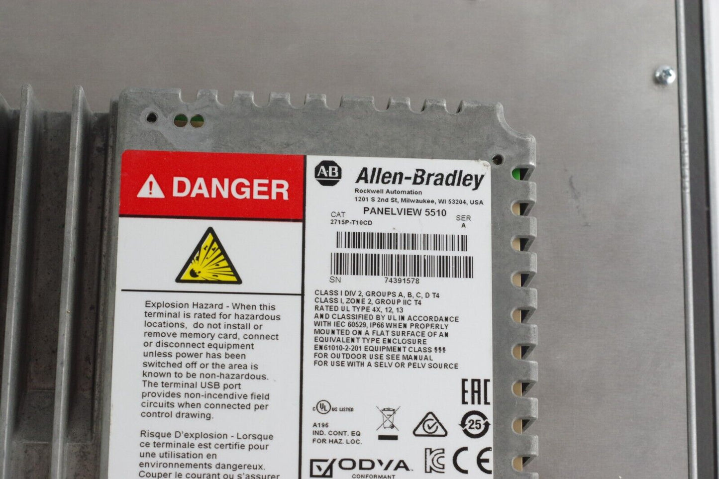 Allen Bradley 2715P-T10CD Ser A Panelview 5510 + 1 Year Warranty