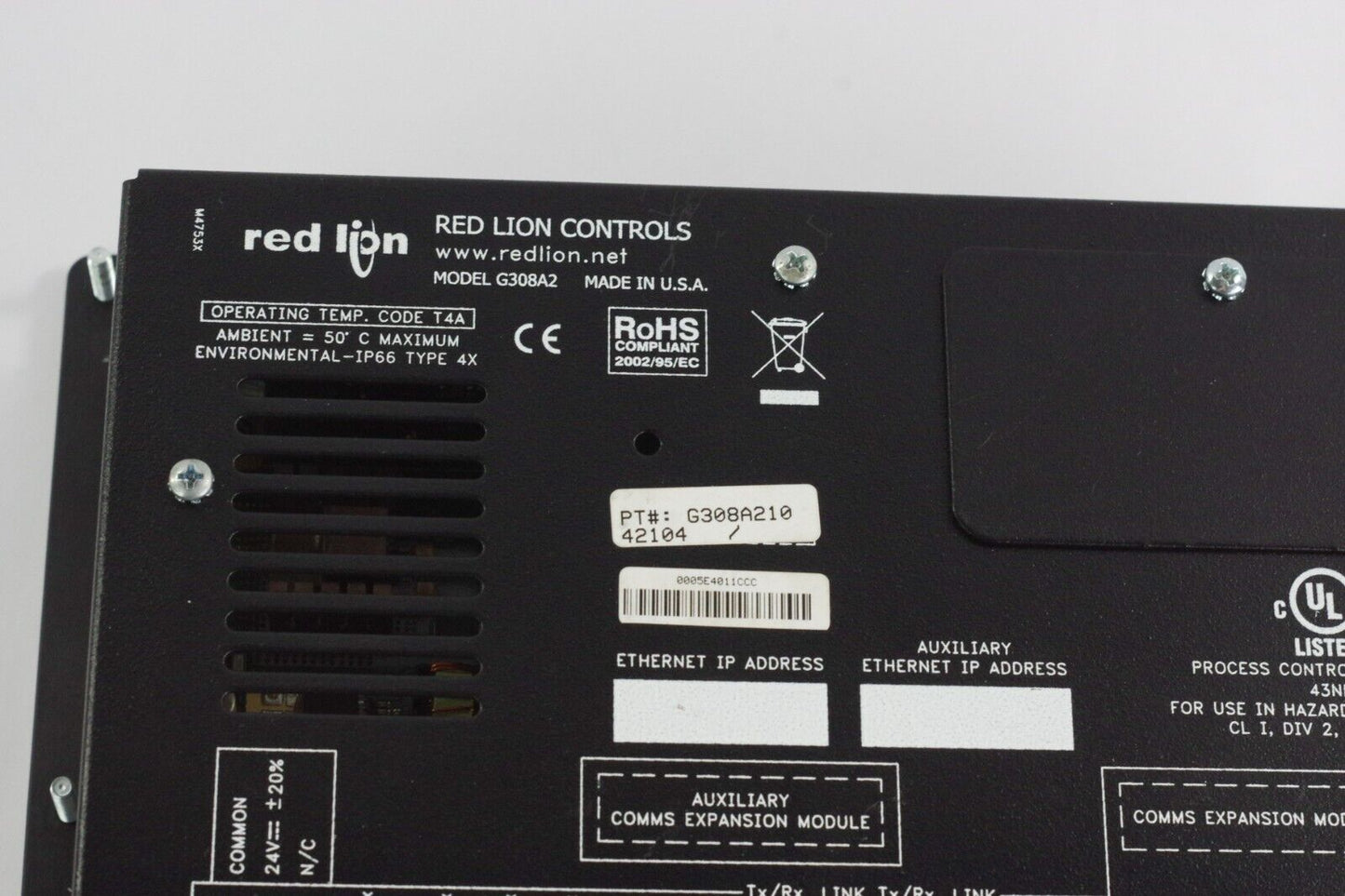 Red Lion G308A210 HMI Touch Panel G308A2 Touchscreen Panel - Refurbished