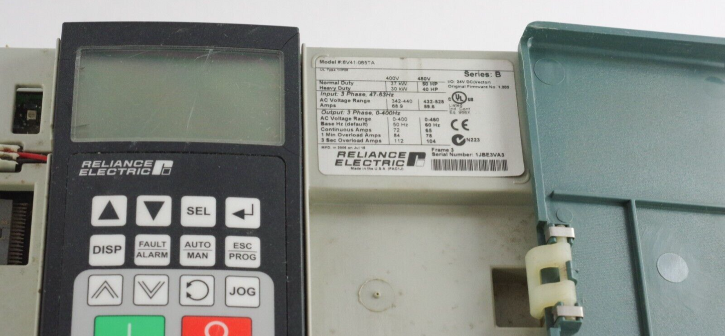 Reliance Electric 6V41-065TA Series B GV 6000 AC Drive 3-Phase 400/480V 50hp
