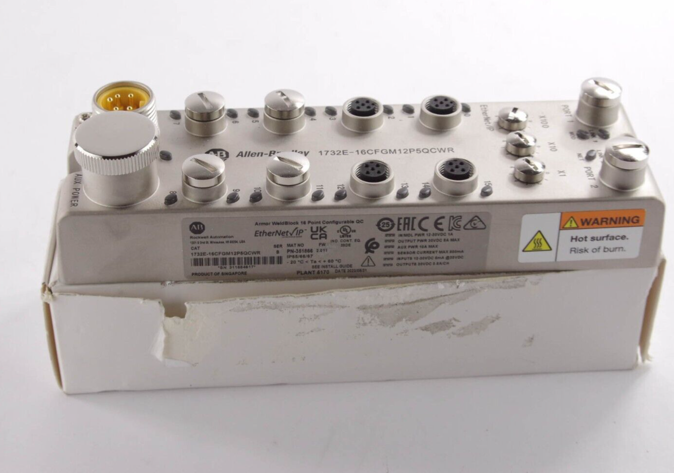 Allen Bradley 1732E-16CFGM12P5QCWR / 1732E16CFGM12P5QCWR Ser B - 16 IO Points