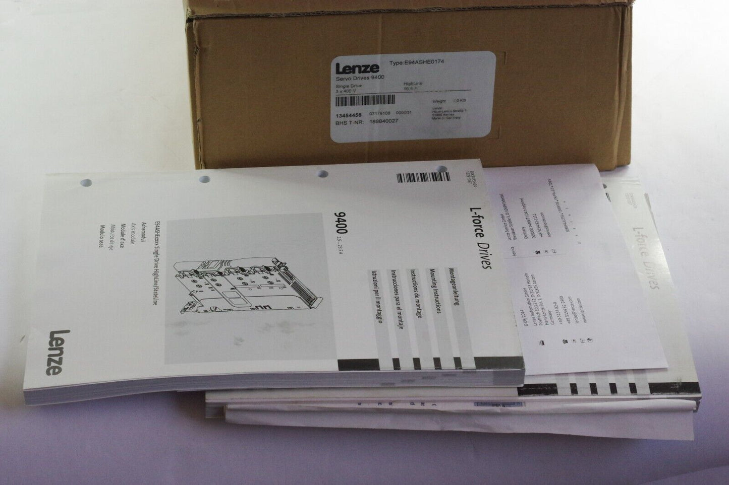 Lenze E94ASHE0174 Single Drive High Line Servo Drive 9400 - Open Box