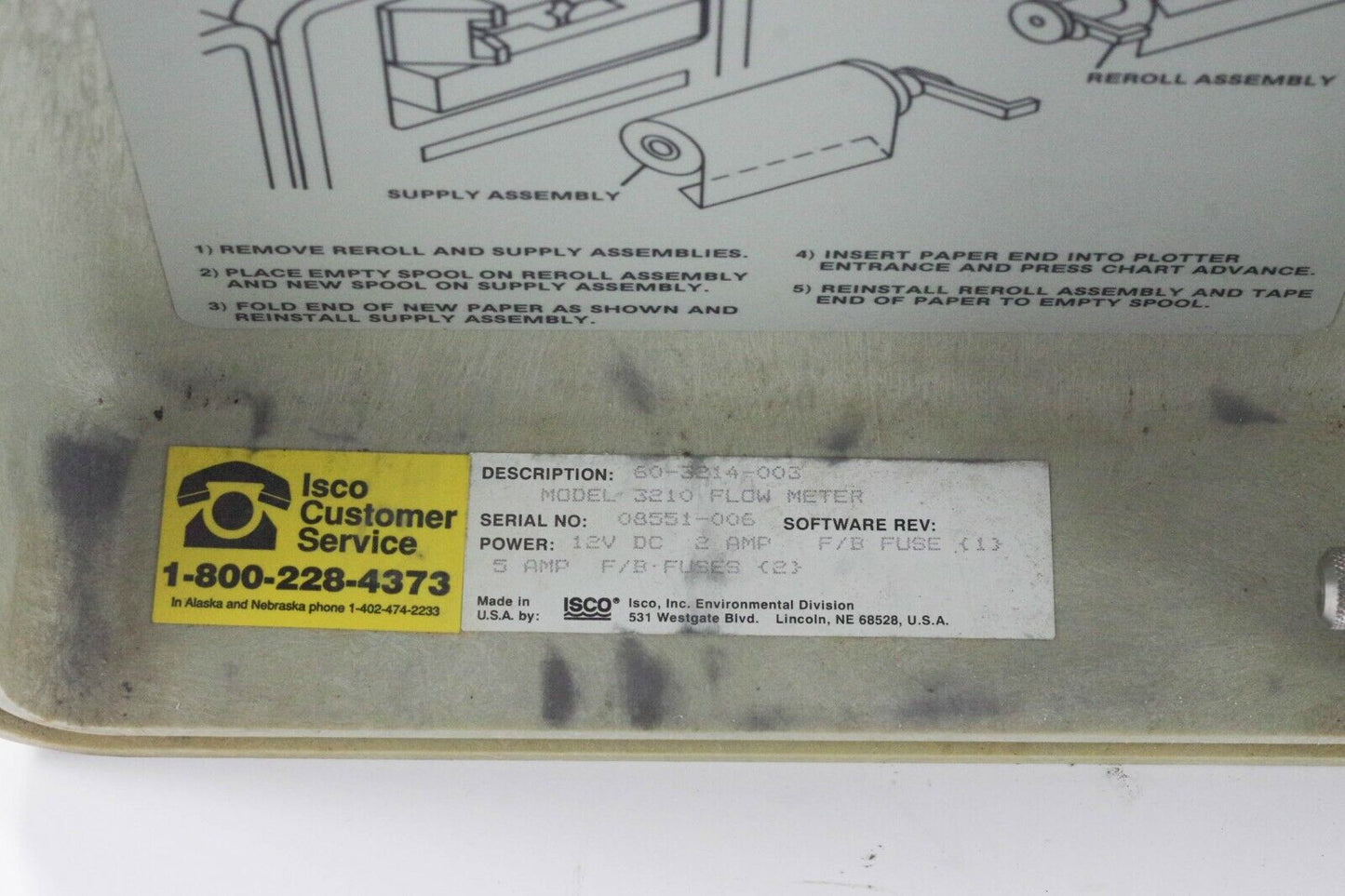 ISCO 3210 Ultrasonic Flow Meter 60-3214-003 603214003 - FOR Parts