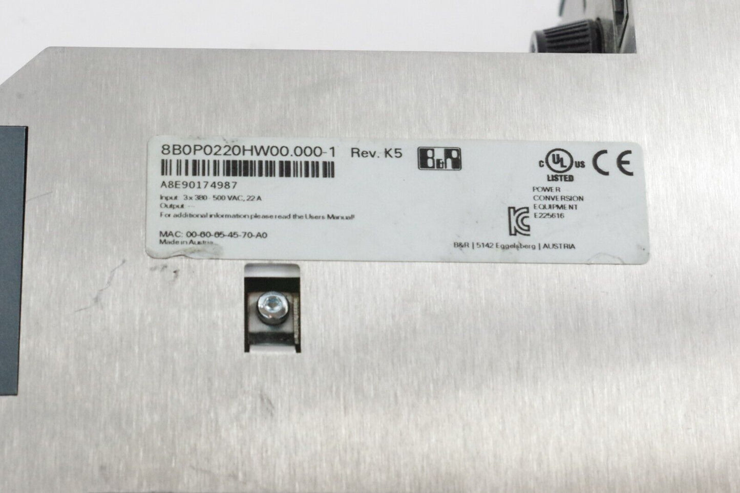 B&R Acopos 8B0P0220HW00.000-1 Power Supply Module 8B0P0220HW00.000 - Refurbished