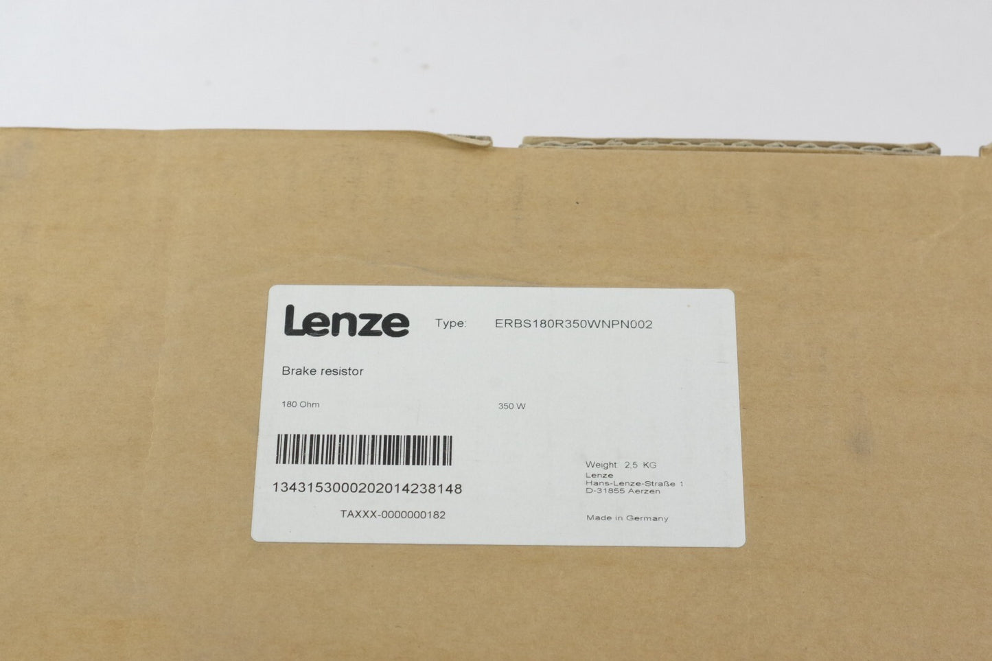 LENZE ERBS180R350WNPN002 Brake Resistor 180 Ohm 350W 800V DC ALW 90 - Open Box