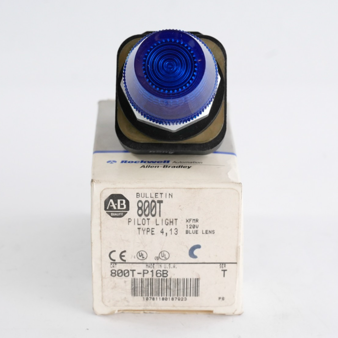 Allen Bradley 800T-P16B /T Blue Pilot light 120V 50/60Hz 800TP16B - Open Box