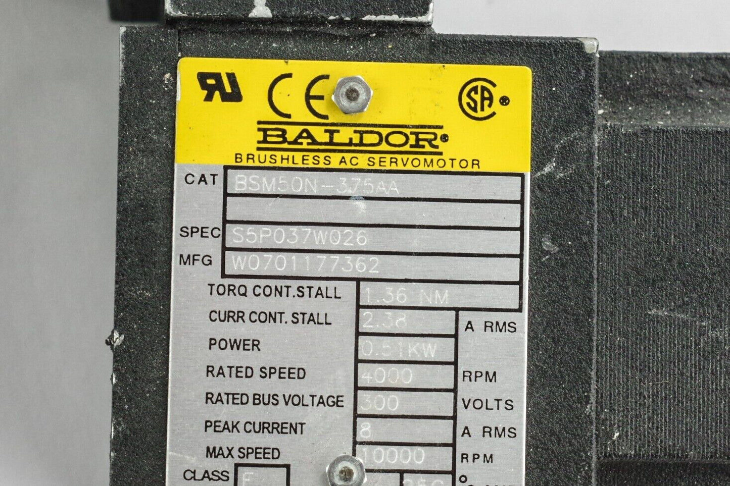 BALDOR BSM50N-375AA / BSM50N375AA Motor + Reducer