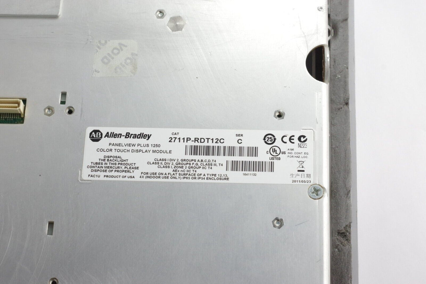 Allen Bradley 2711P-RDT12C /C Panelview Plus 1250 Color Touch Display - Refurb