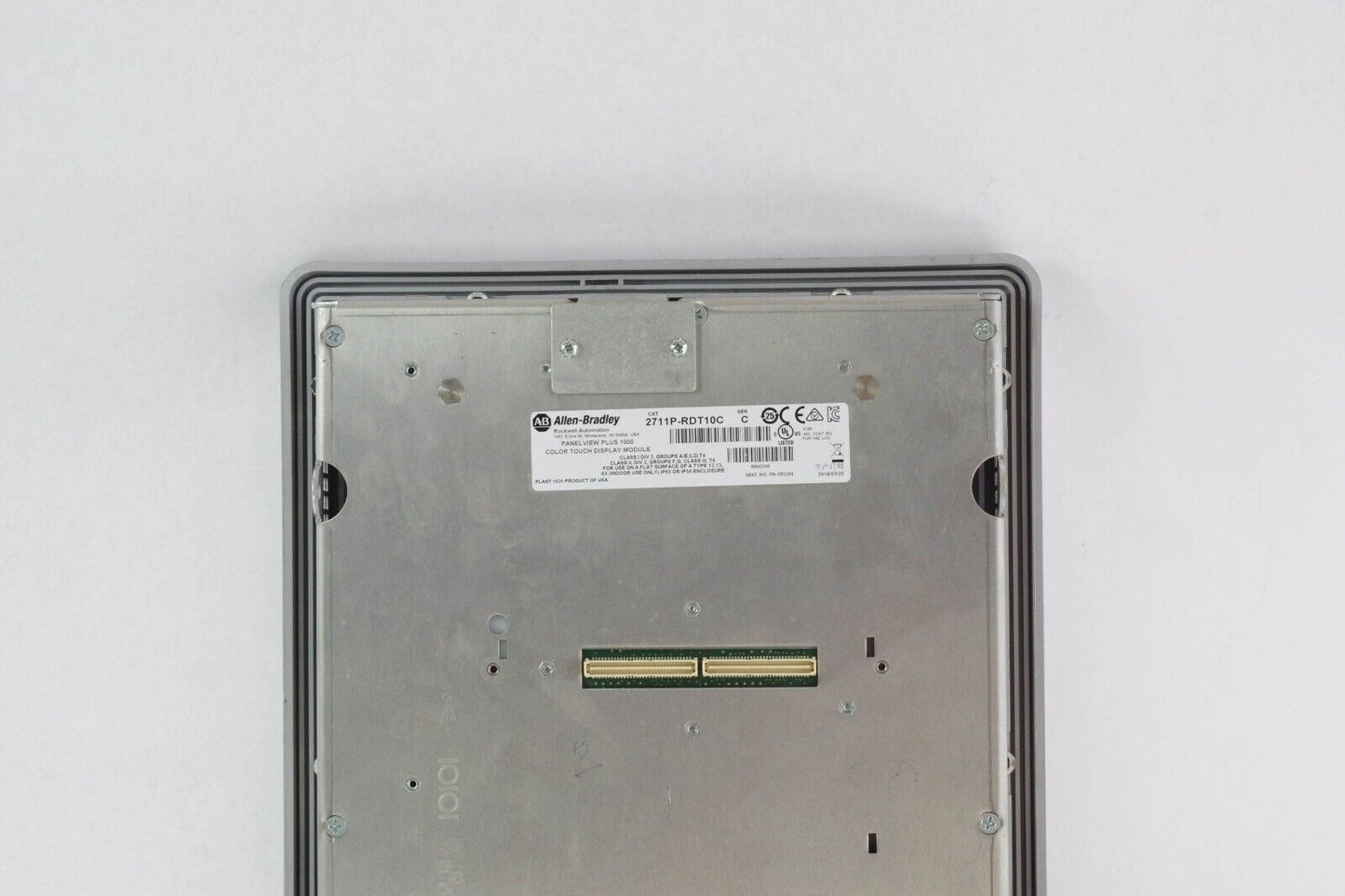 2019 Allen Bradley 2711P-RDT10C Ser C Panelview Plus 1000 Display Only