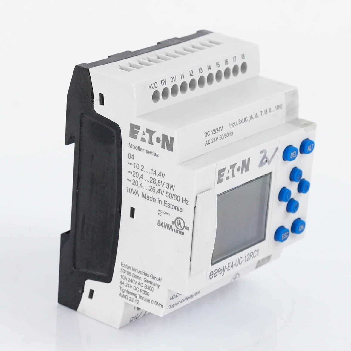 Eaton easy-E4-UC-12RC1 Control Relay 12/24VDC 24VAC 8 Input 4 Relay