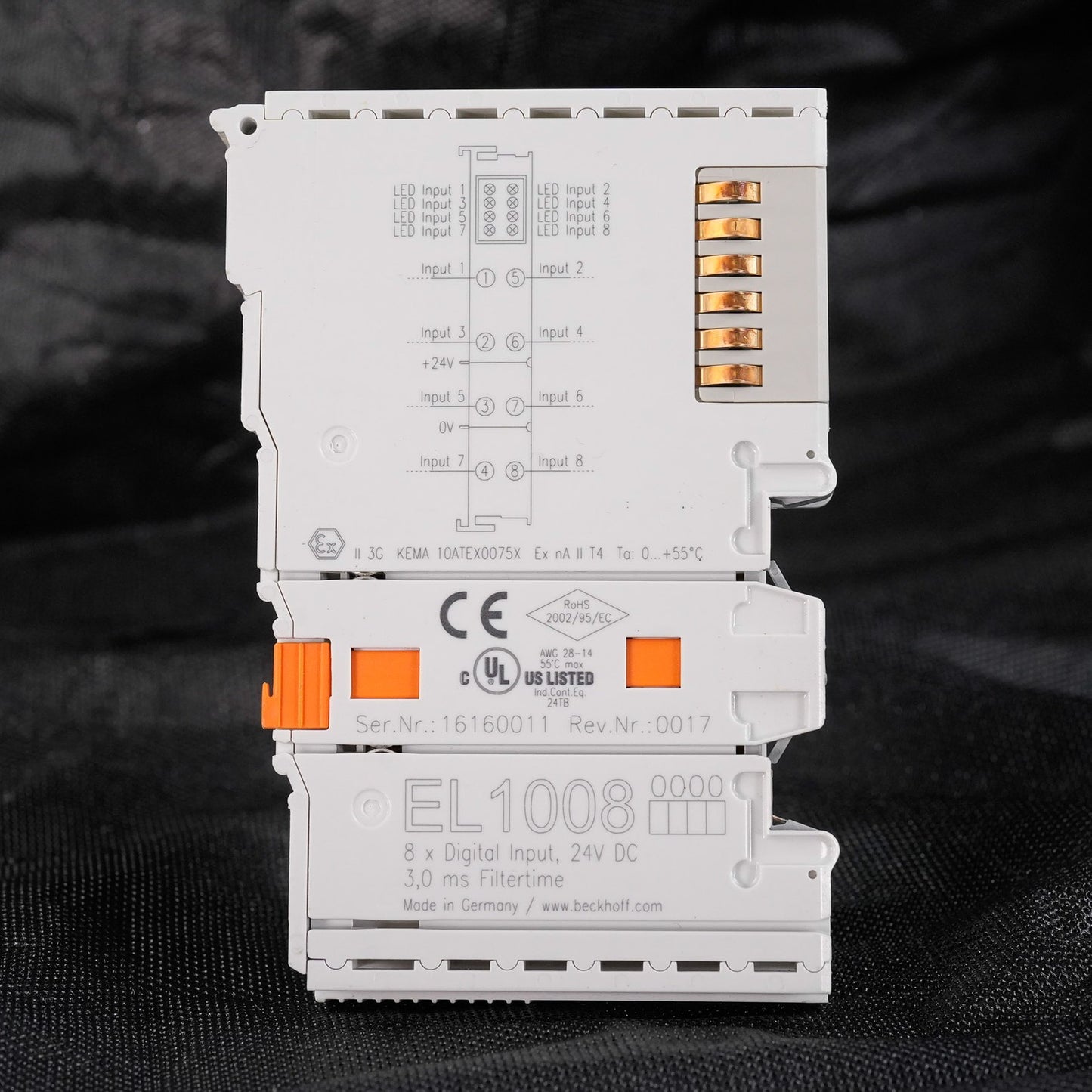 Beckhoff EL1008 EtherCAT 8-Channel Digital Input Module 24VDC 3ms