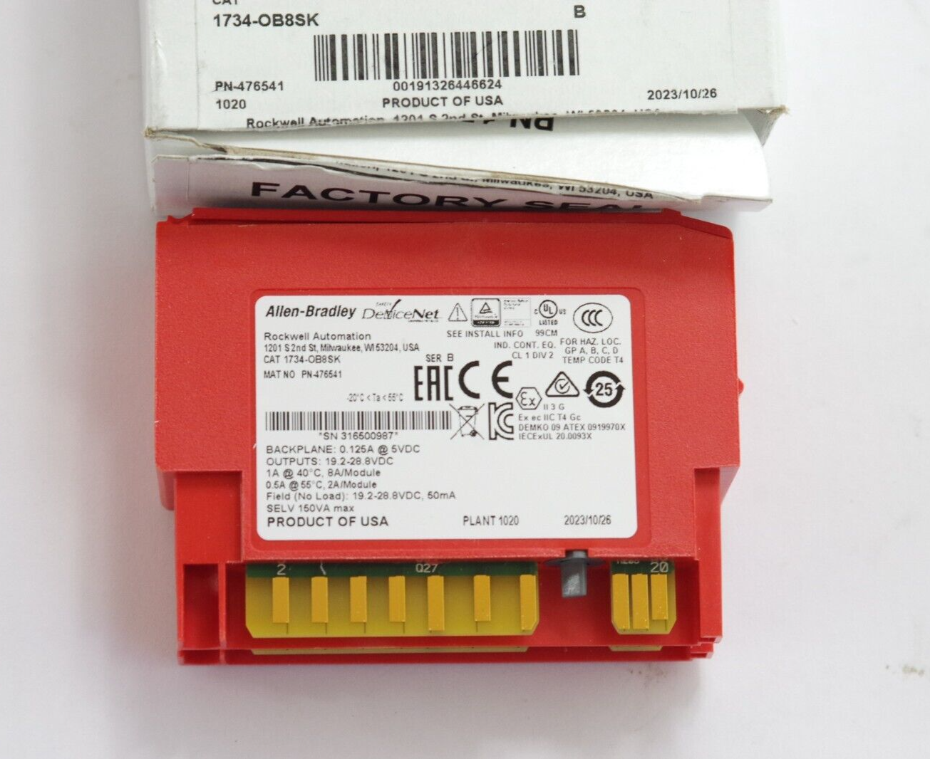 Allen-Bradley 1734-OB8SK Module Safety Digital DC Output 8 Channel N 1734OB8SK