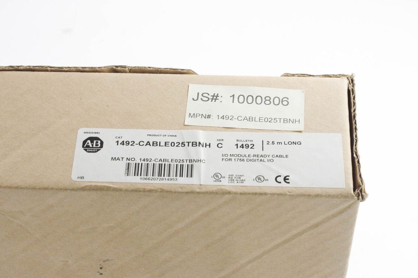 Allen-Bradley 1492-CABLE025TBNH 2.5m Cable Series C