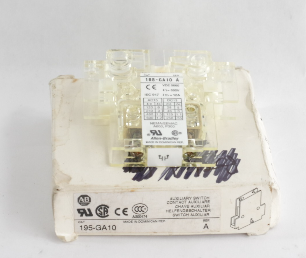 Allen Bradley 195-GA10 /A Contact Block - Open Box
