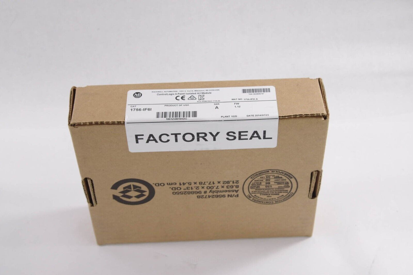 Allen-Bradley 1756-IF6I SER A ControlLogix 6Point Isolated A/I Module - Sealed