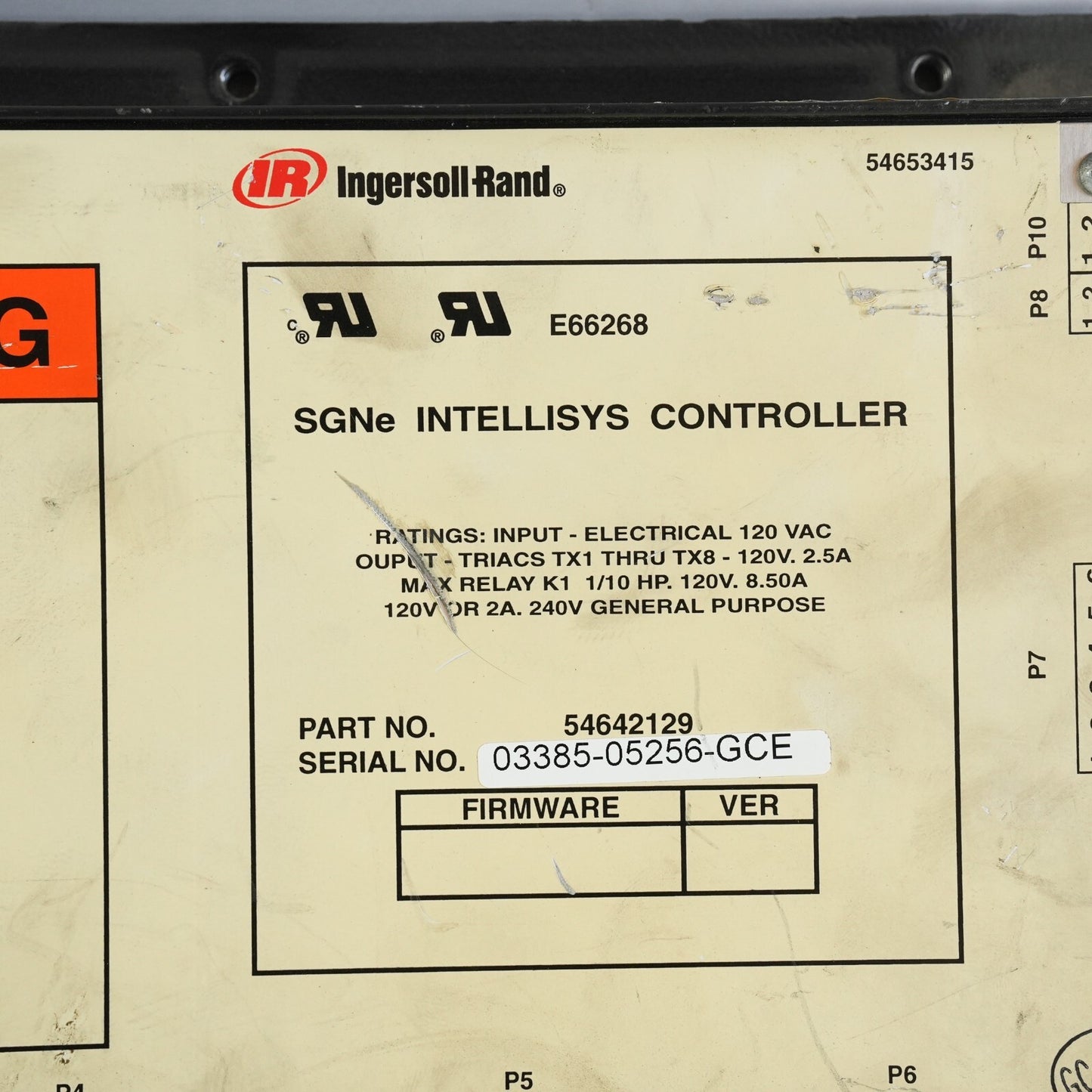 Ingersoll Rand Intellysis 54642129 Control Panel Interface Controller