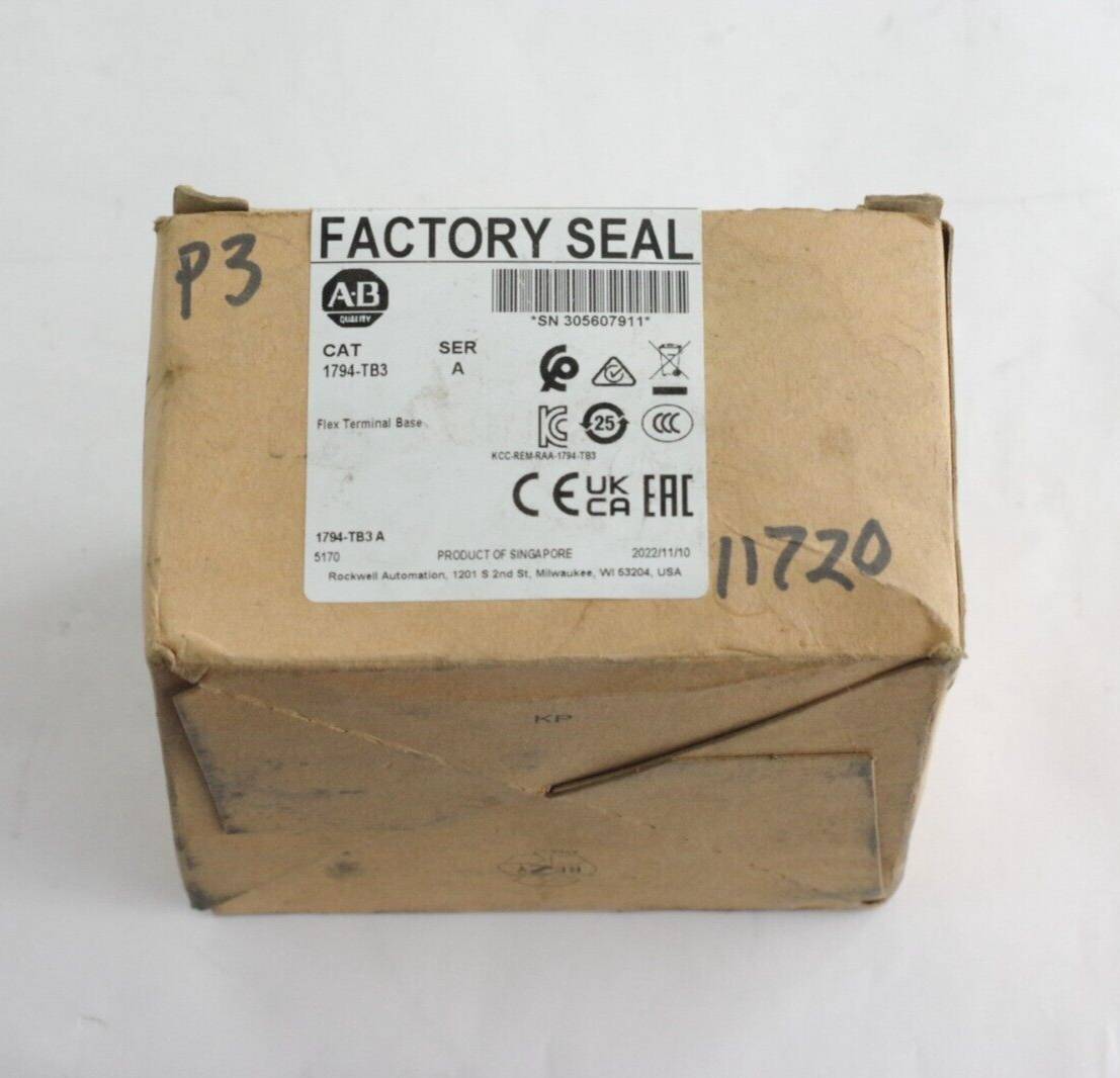 Allen Bradley 1794-TB3 Ser A Flex I/O Terminal Base Module - Sealed Surplus