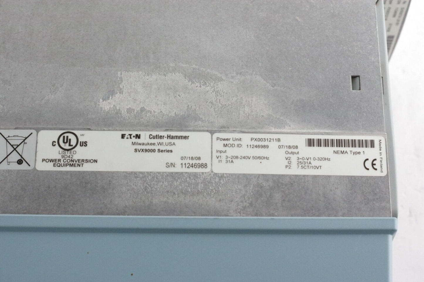 Eaton Corporation PX0031211B Power Module SVX9000 Cutler-Hammer - For Parts