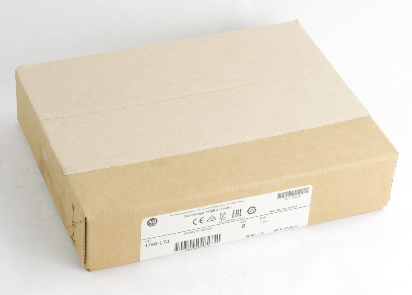 2020 Allen Bradley 1756-L74 Ser B ControlLogix 16MB Processor Sealed Surplus