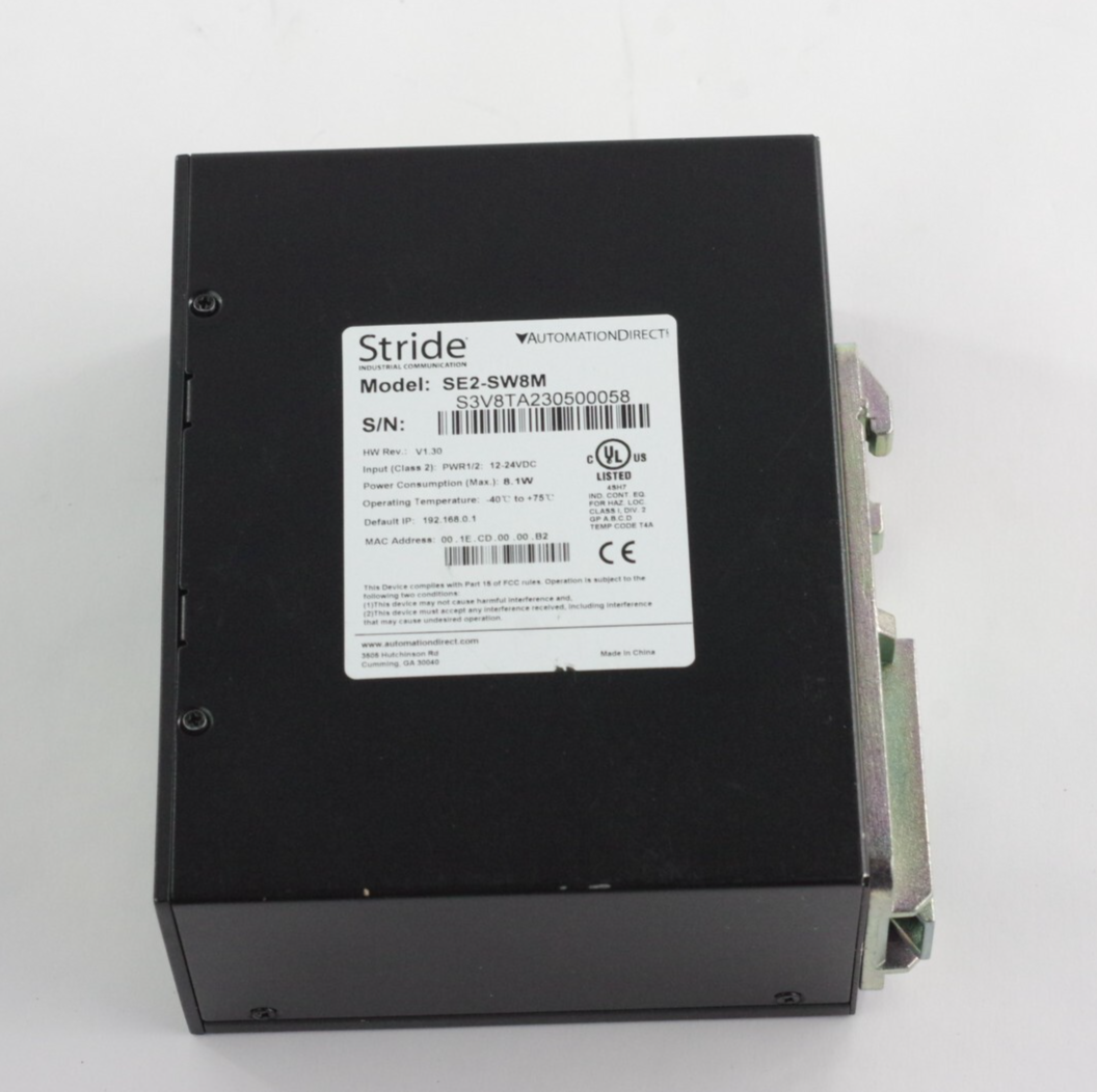 Automation Direct Stride SE2-SW8M 8 Port Industrial Managed Ethernet Switch