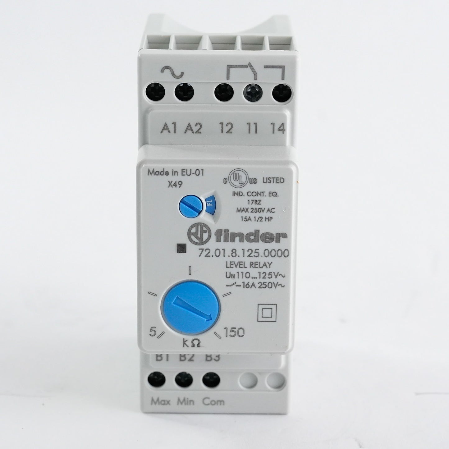 Finder 72.01.8.125.0000 Level Relay 110-125V 15A 1/2HP - Open Box