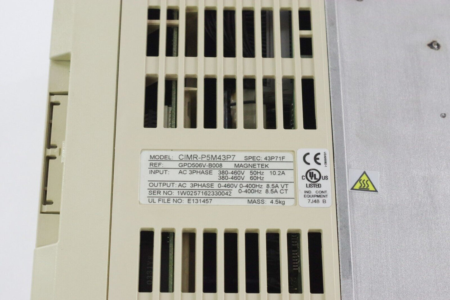 Yaskawa Electric CIMR-P5M43P7 / CIMRP5M43P7 GPD506V-B008 3 Phase Drive