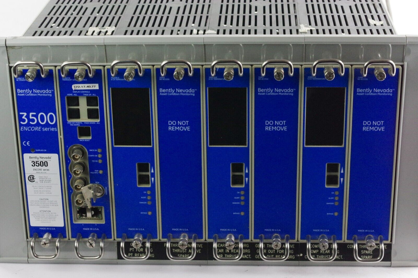 Bentley Nevada 3500/05 Complete Rack Interface Module 8 Modules Encore Series