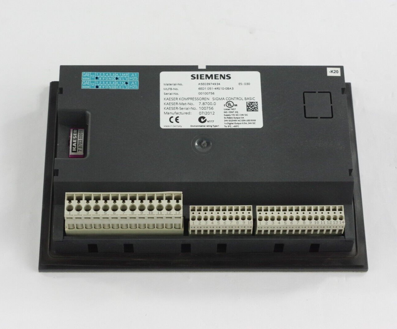 Siemens Kaesar Sigma Display 6ED1 051-4RS10-0BA3 / 6ED1051-4RS10-0BA3