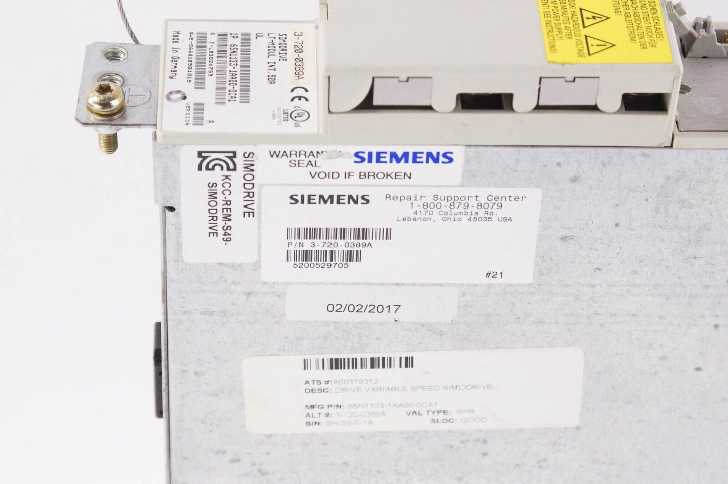 SIEMENS 6SN1123-1AA00-0CA1 / 6SN11231AA000CA1 SIMODRIVE LT-MODUL INT. 50A