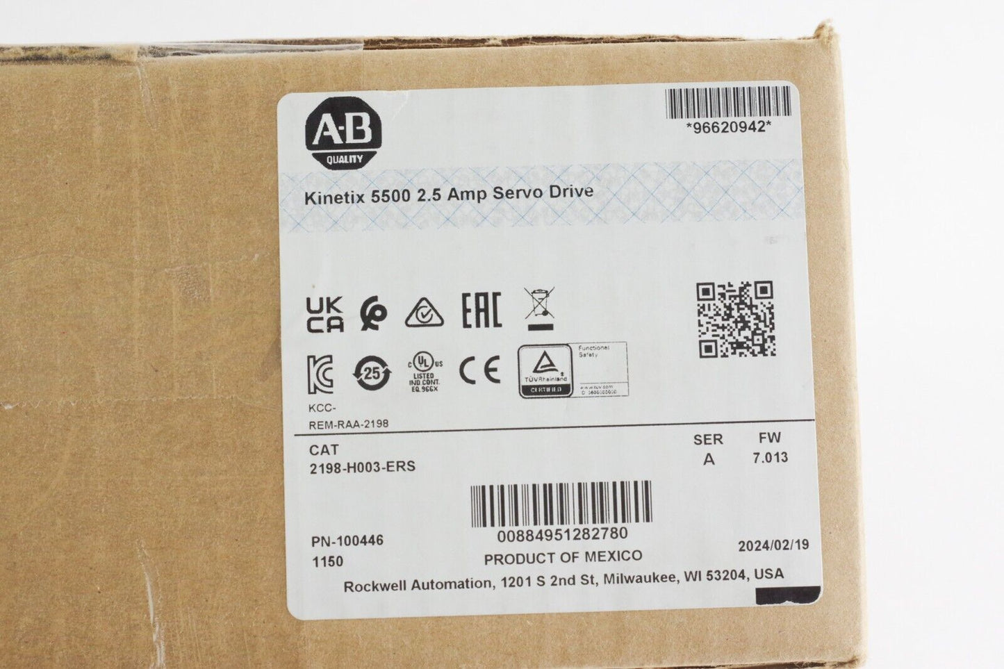 Allen Bradley 2198-H003-ERS Kinetix 5500 Servo Drive Series A - Sealed Surplus