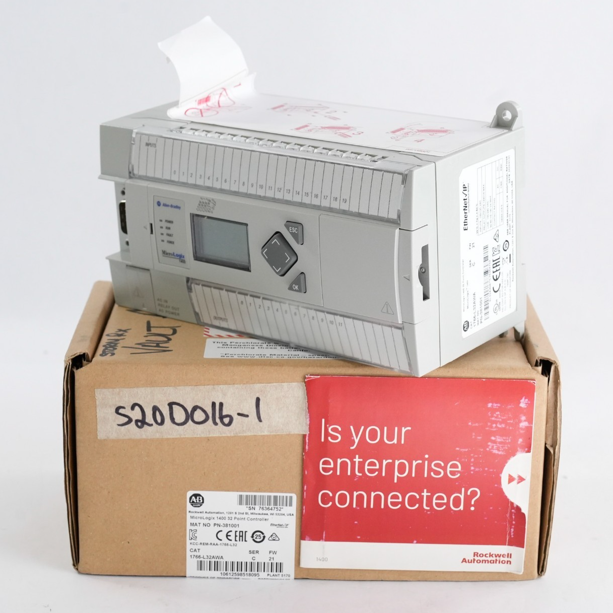 Allen Bradley 1766-L32AWA /C MicroLogix 1400 32 Point Controller - Open Box