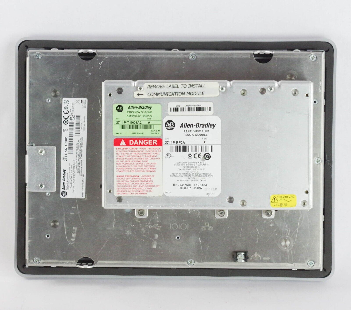 Allen Bradley 2711P-T10C4A2 PanelView Plus 1000 | RP2A F + RDT10C - New Overlay