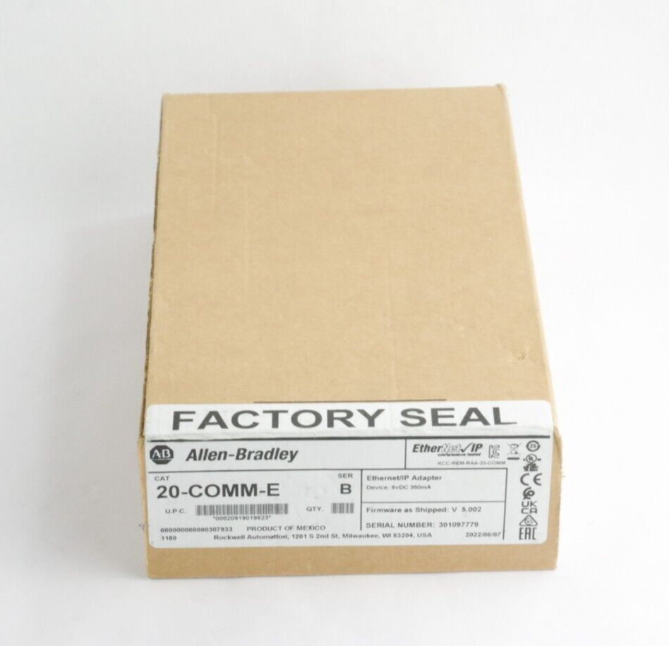 Allen Bradley 20-COMM-E Ser B Interface Adaptor 5vDC 350mA 2022 Sealed Surplus