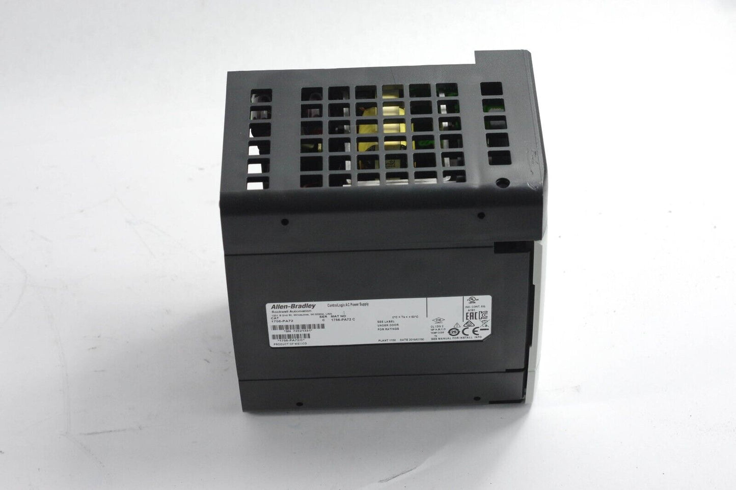 Allen-Bradley 1756-PA72 /C AC PLC Power Supply Ser C - Lightly Used