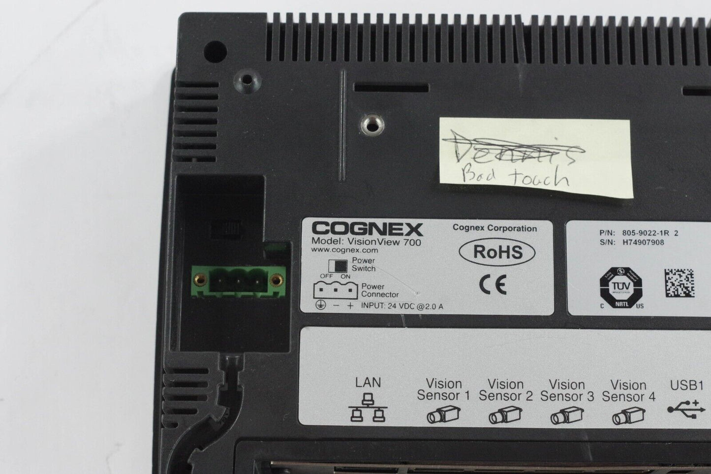 COGNEX Visionview 700 805-9022-1r 2 Display - Bad Touch Screen