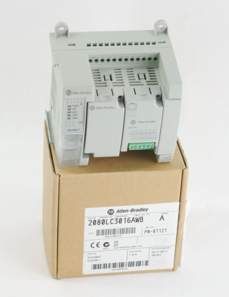 Allen Bradley 2080LC3016AWB /B Micro830 Controller 2080-LC30-16AWB + OB4