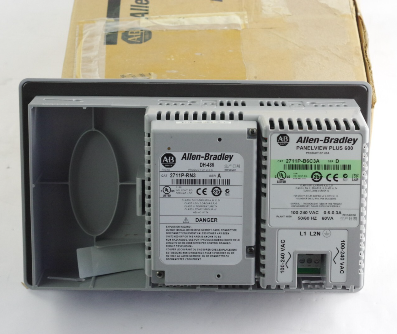 Allen Bradley 2711P-B6C3A /D PanelView Plus 600 + 2711P-RN3 - Open Box