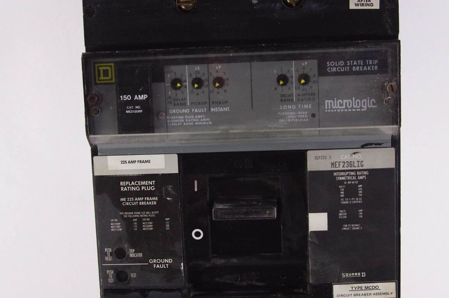 SQUARE D MME236LIG / MEF236LIG MCD0 A80239-552-01 / A8023955201 Circuit Breaker