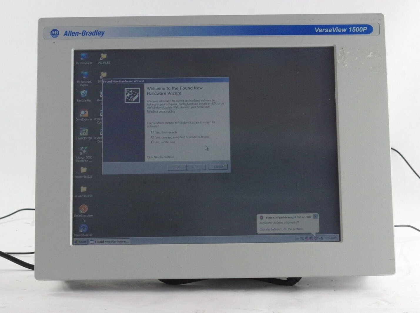 Allen Bradley Versa View 1500P 6181P-15TPXPH/B SER B / REV A with Hard Drive