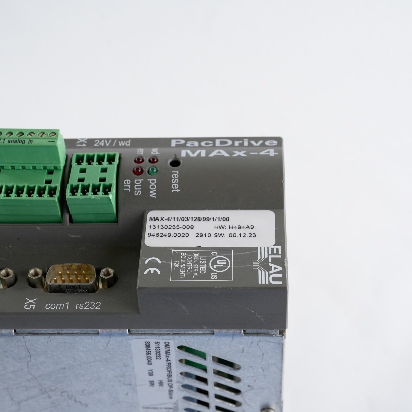 Schneider Electric MAX-4/11/03/128/99/1/1/00 ELAU PacDrive Max4 Controller + WTY