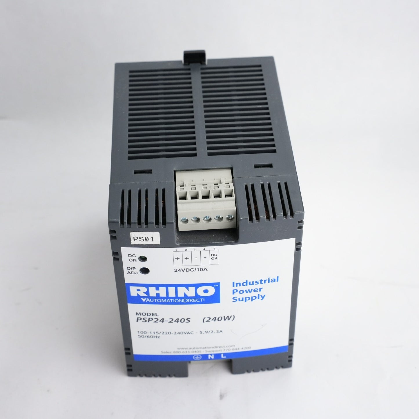 RHINO PSP24-240S Industrial Switching Supply 240W 24VDC/10A
