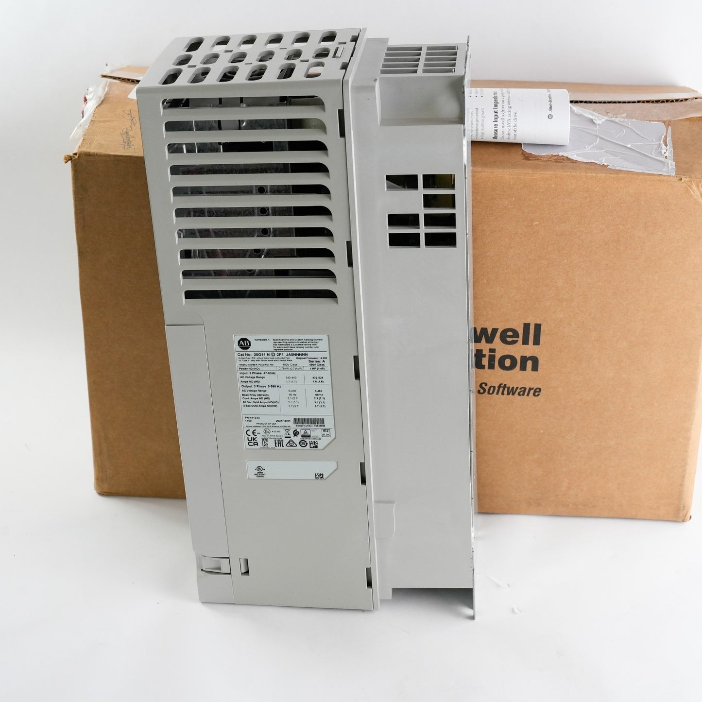 Allen Bradley 20G11ND2P1JA0NNNNN /A PowerFlex 755 480VAC 2.1A Drive - Open Box