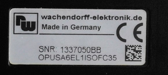 Wachendorff HMI Display Panel OPUSA6EL1ISOFC35 OPUS-A6E Opus A6e