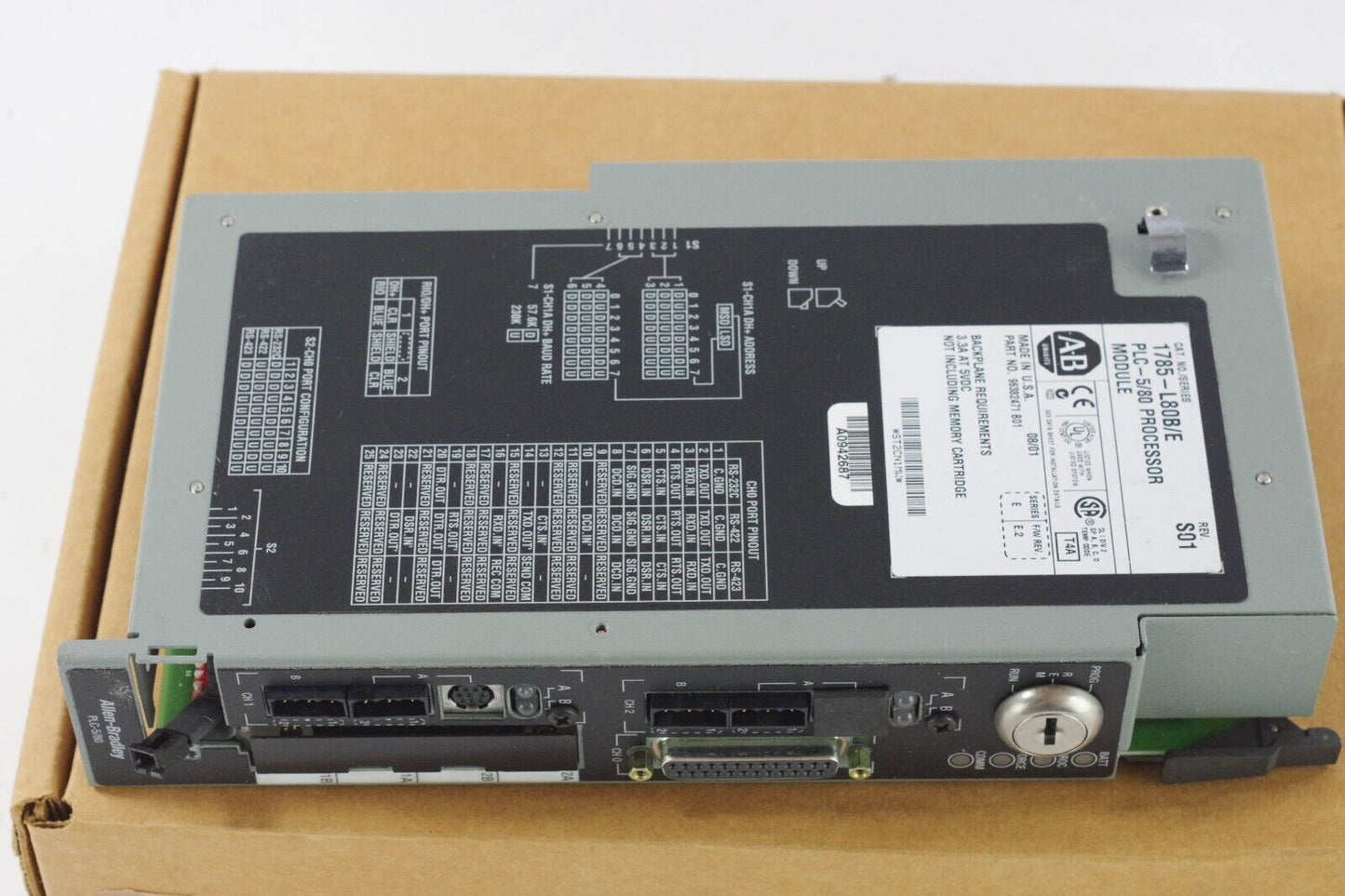 Allen Bradley 1785-L80B /E PLC 5 Processor Rev S01 - Lightly Used