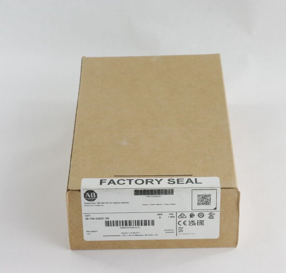 Allen Bradley 20-750-2262C-2R Ser A Powerflex 750 24V DC IO Module - Sealed