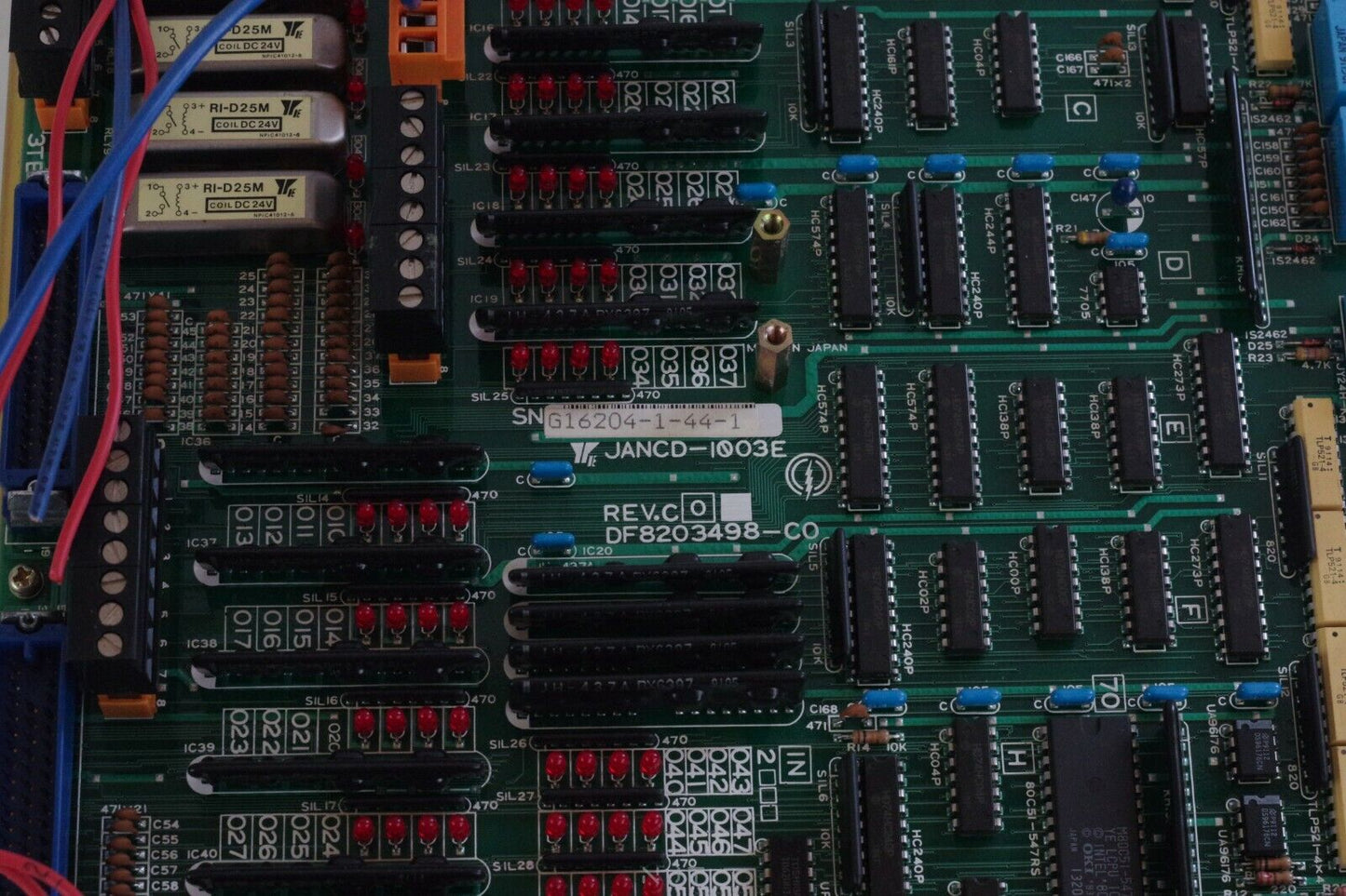 Yaskawa PC Control Board JANCD-IO03E JANCD-1003E, DF8203498-C0 Rev C0