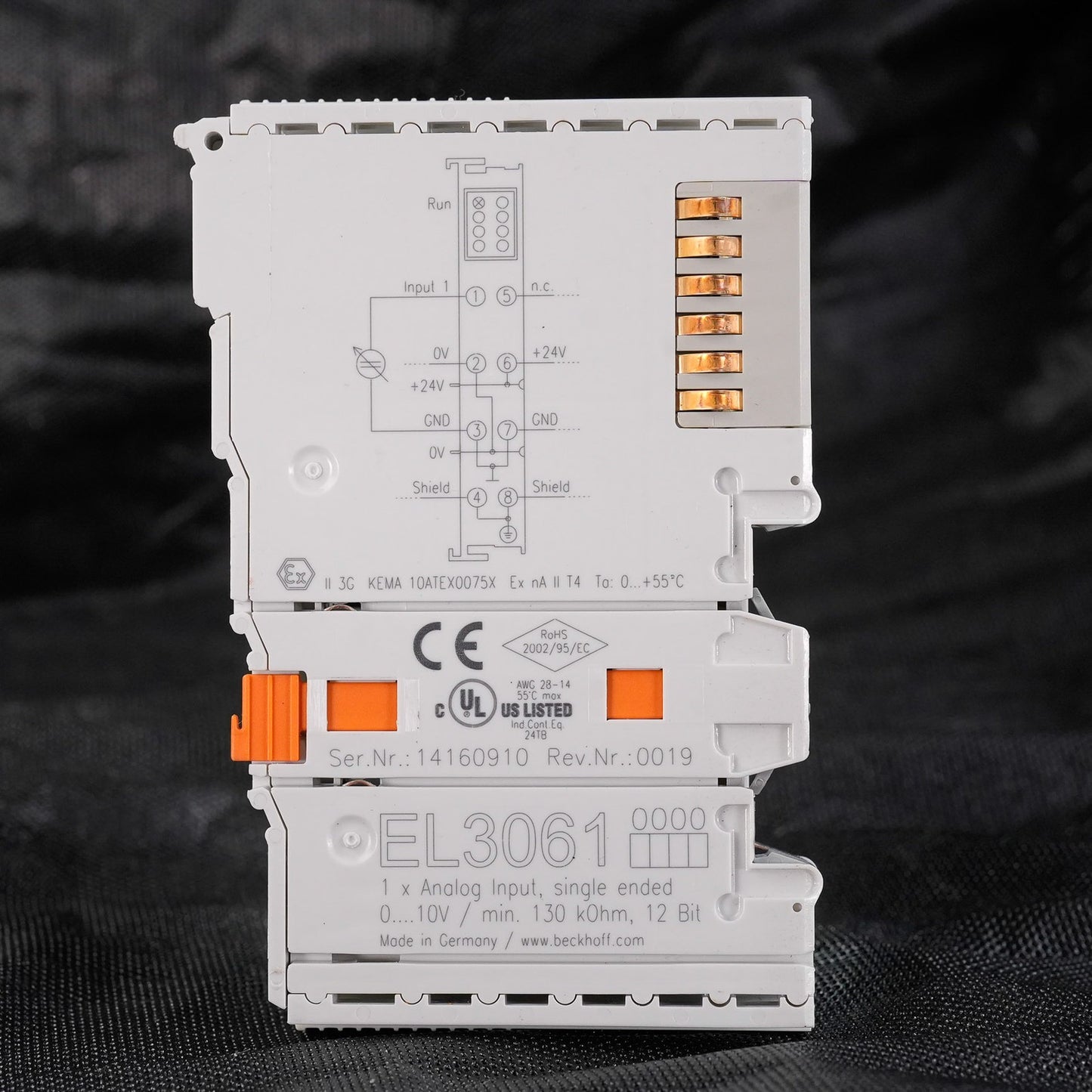 Beckhoff EL3061 EtherCAT 1-Channel Analog Input Module 0-10V 12-Bit
