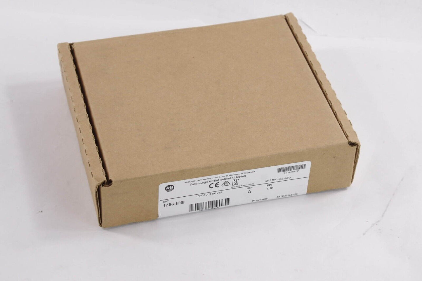 Allen-Bradley 1756-IF6I SER A ControlLogix 6Point Isolated A/I Module - Sealed